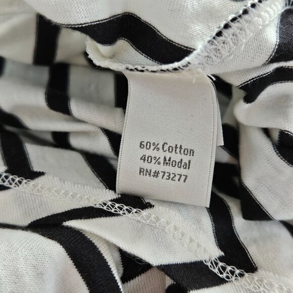 LC Lauren Conrad Sleeveless Racetrack Tank Black White Stripe Maxi Dress Medium - Picture 8 of 8